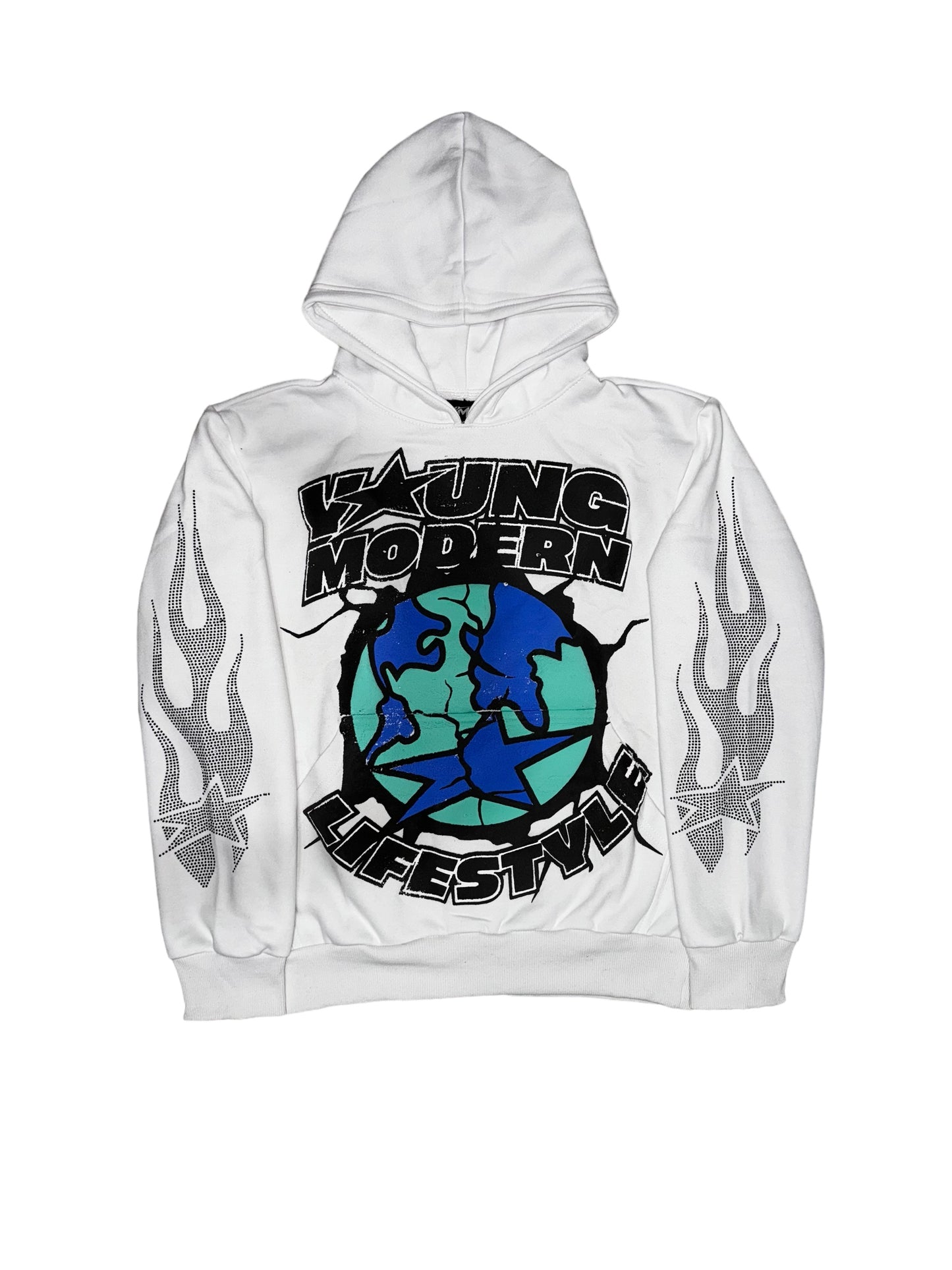 YML White Hooded Sweatshirt