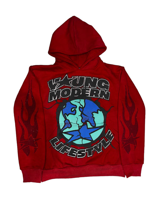 YML Red Hooded Sweatshirt